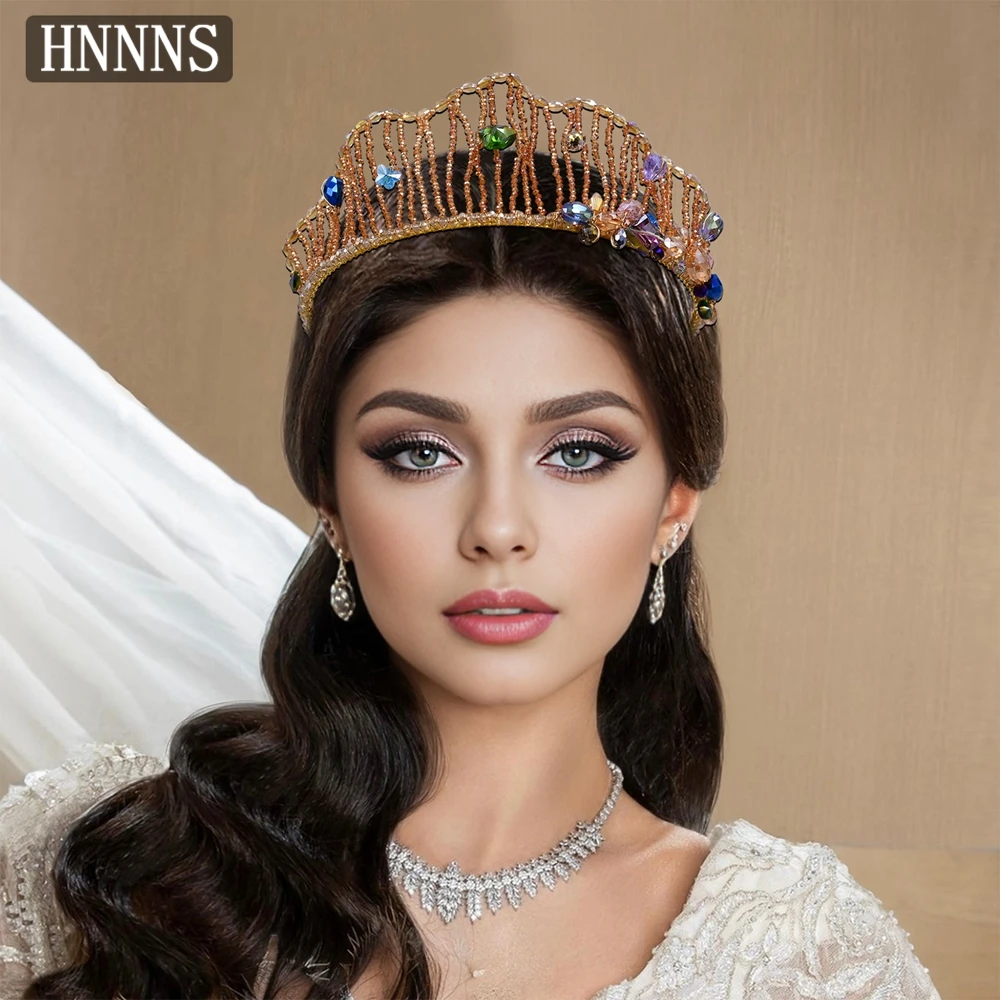 

TOPQUEEN Minimally Designed Bridal Weddings Crown Headpiece Elegant Blue Rhinestone Fashionable Women's Banquet Headpiece YXA58