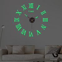 3D Luminous Wall Clock Frameless Acrylic DIY Digital Clock Wall Stickers Mute Clock For Living Room Bedroom Office Wall Decor