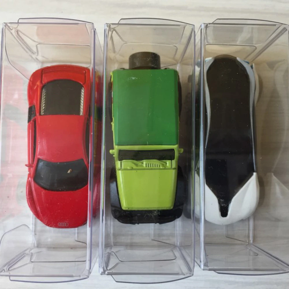 25PCS 1: 64 Car Model Protection Box Toy Car PVC Display Box Car Model Display Case Transparent Acrylic Dust Proof Cover PVC Box