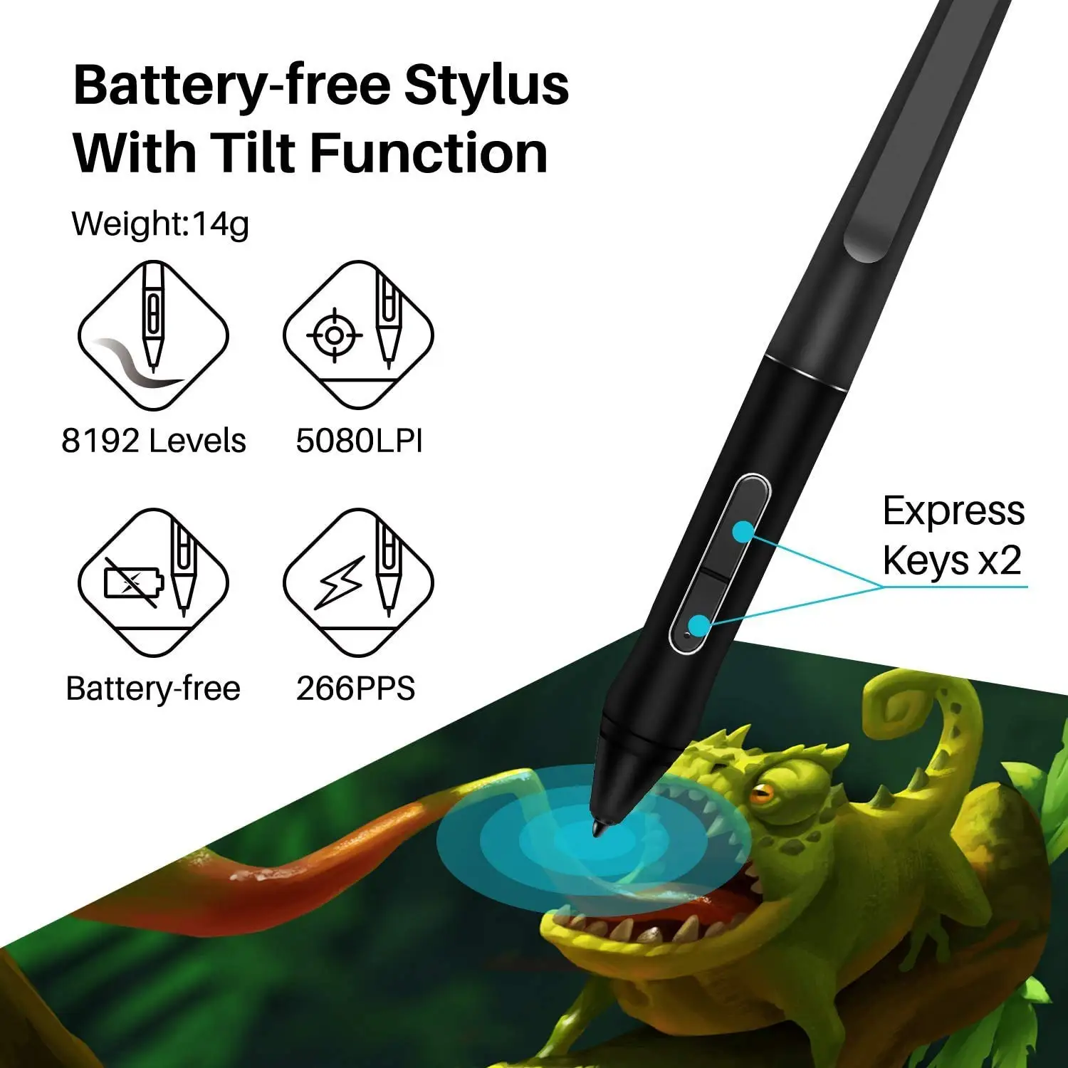 تابلت برسومات CL Huion KAMVAS Pro 12 مع شاشة رسم مع حامل قابل للتعديل ضغط قلم 8192، 11.6 بوصة