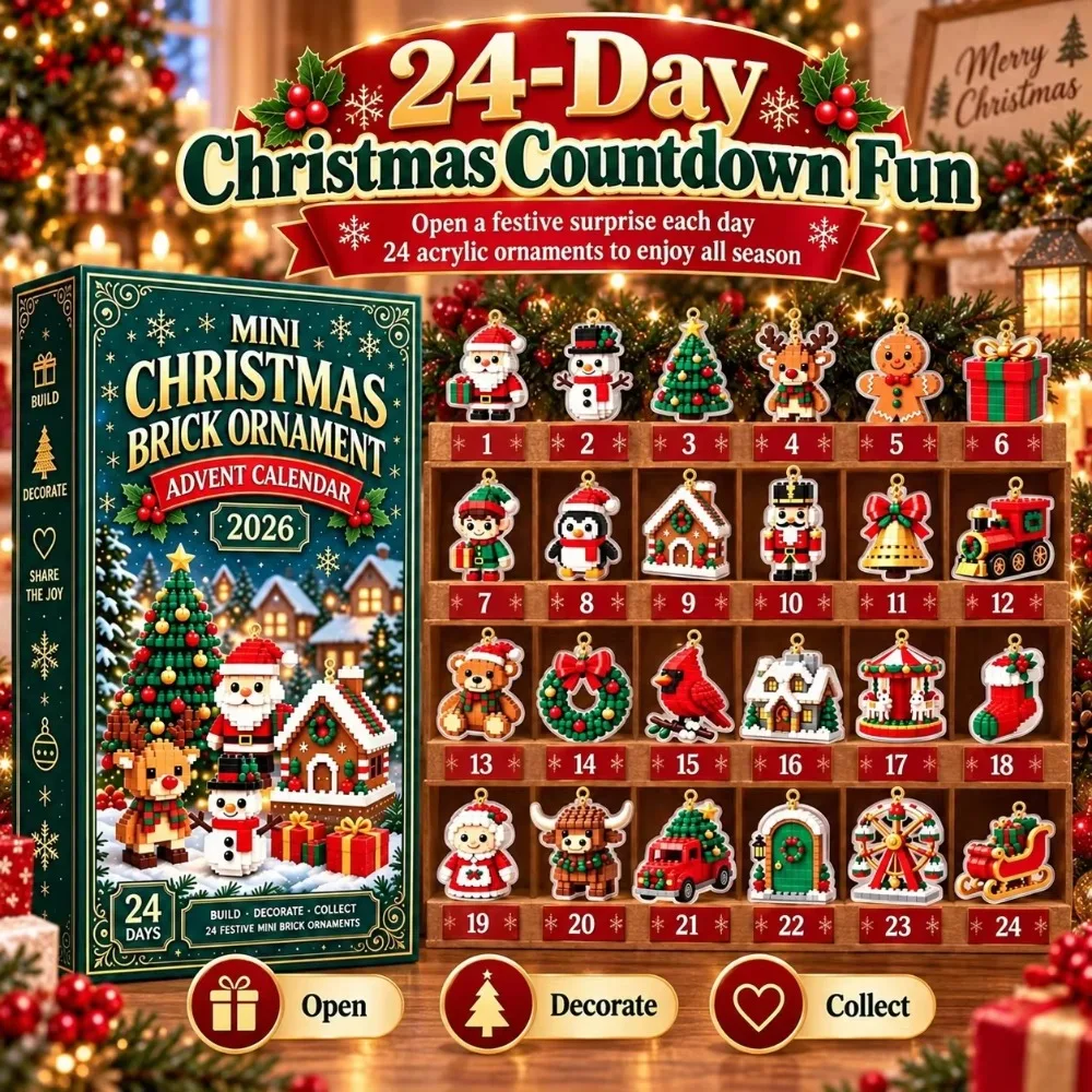 *-*2026 Christmas Advent Calendar 24 Day Countdown Mini Christmas Ornaments Mystery Box Holiday Decor Surprise Gift Collection