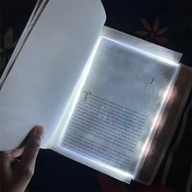 Lampada da lettura a LED piatta per visione notturna, protezione per gli occhi, luce notturna per studenti, luce creativa a LED per la cura degli occhi