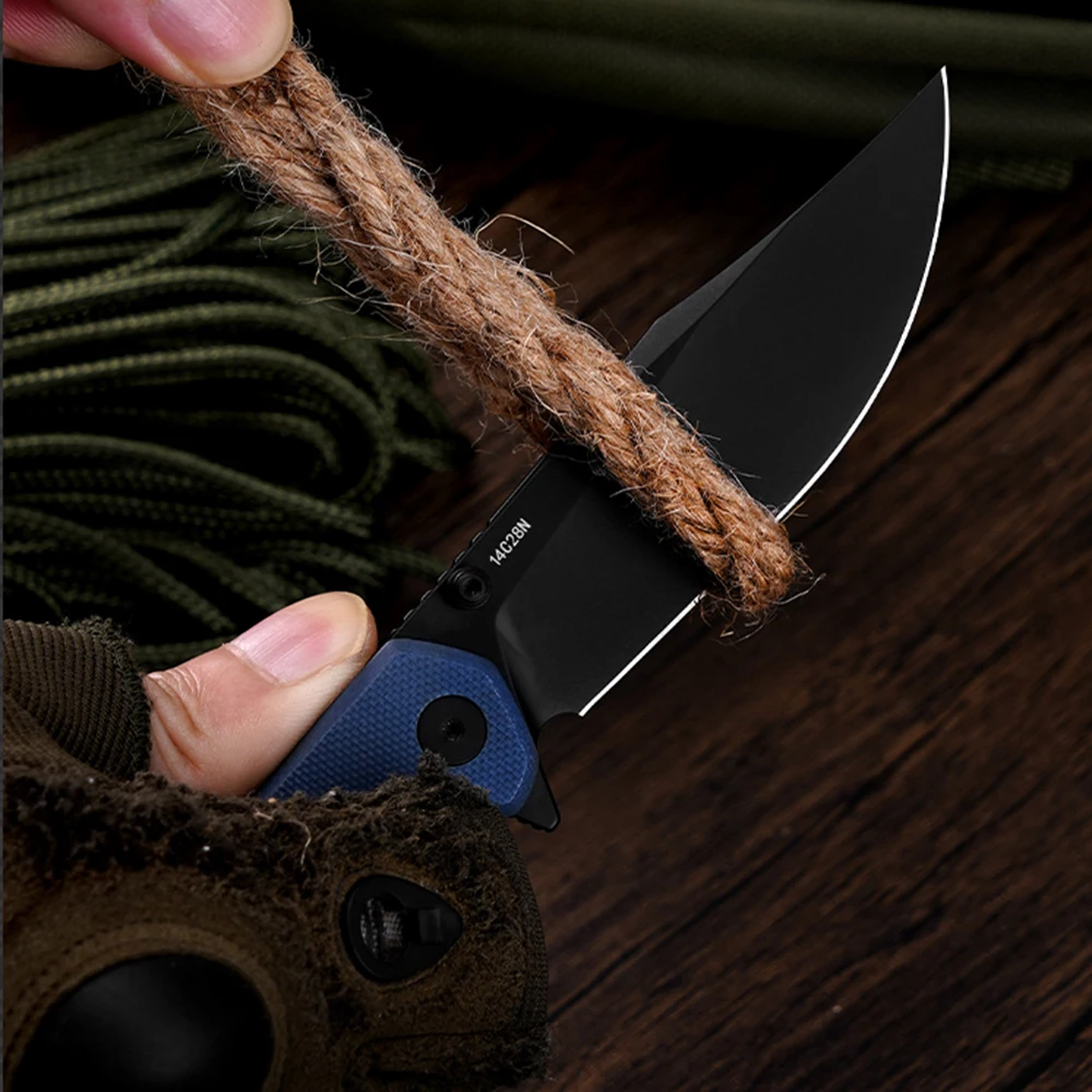 FREETIGER 14C28N سكين جيب قابل للطي G10 مقبض التخييم في الهواء الطلق صندوق تكتيكي القاطع EDC سكين مع مشبك جيب FT971