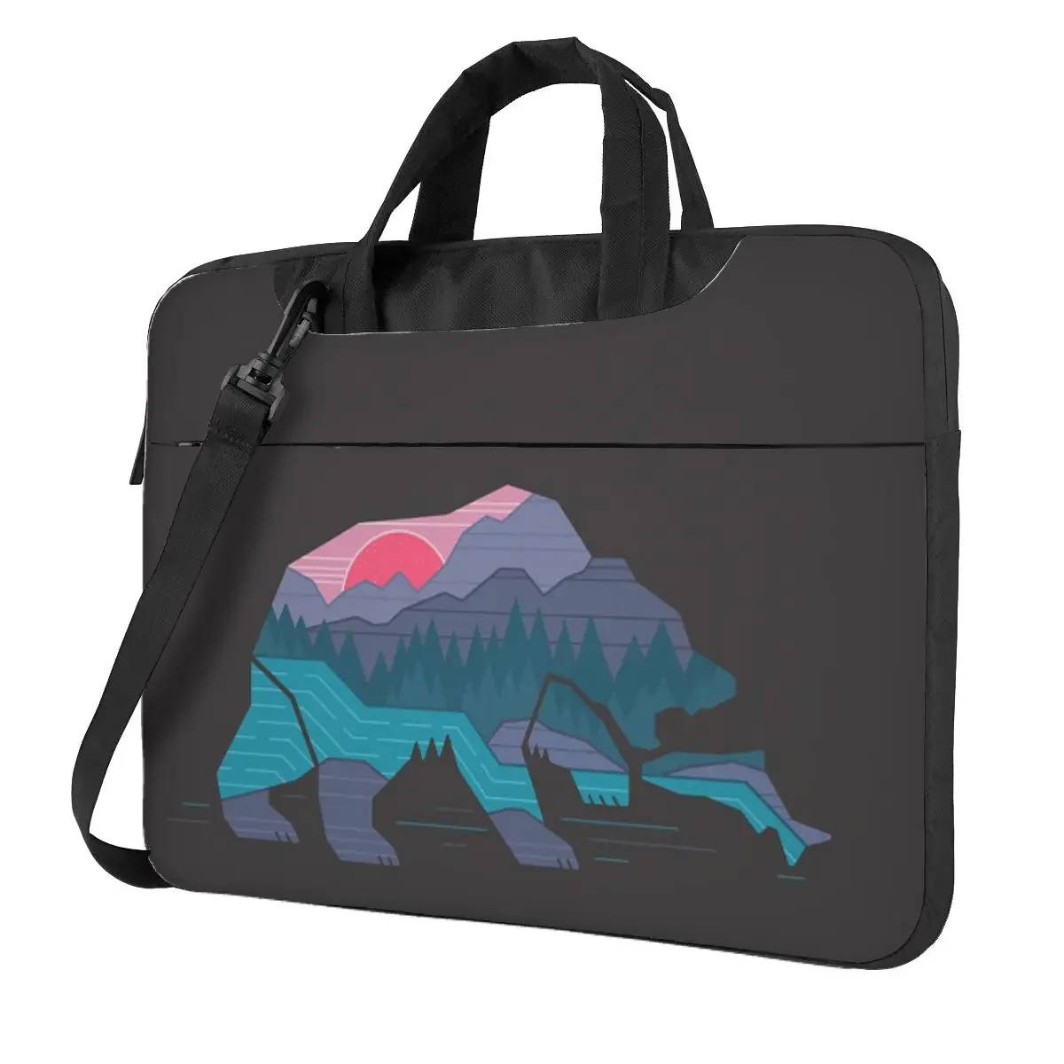 Bear Country Crossbody Laptop Bag Case Computer Bag 13 14 15.6 Inch Notebook Pouch for Macbook Pro Lenovo