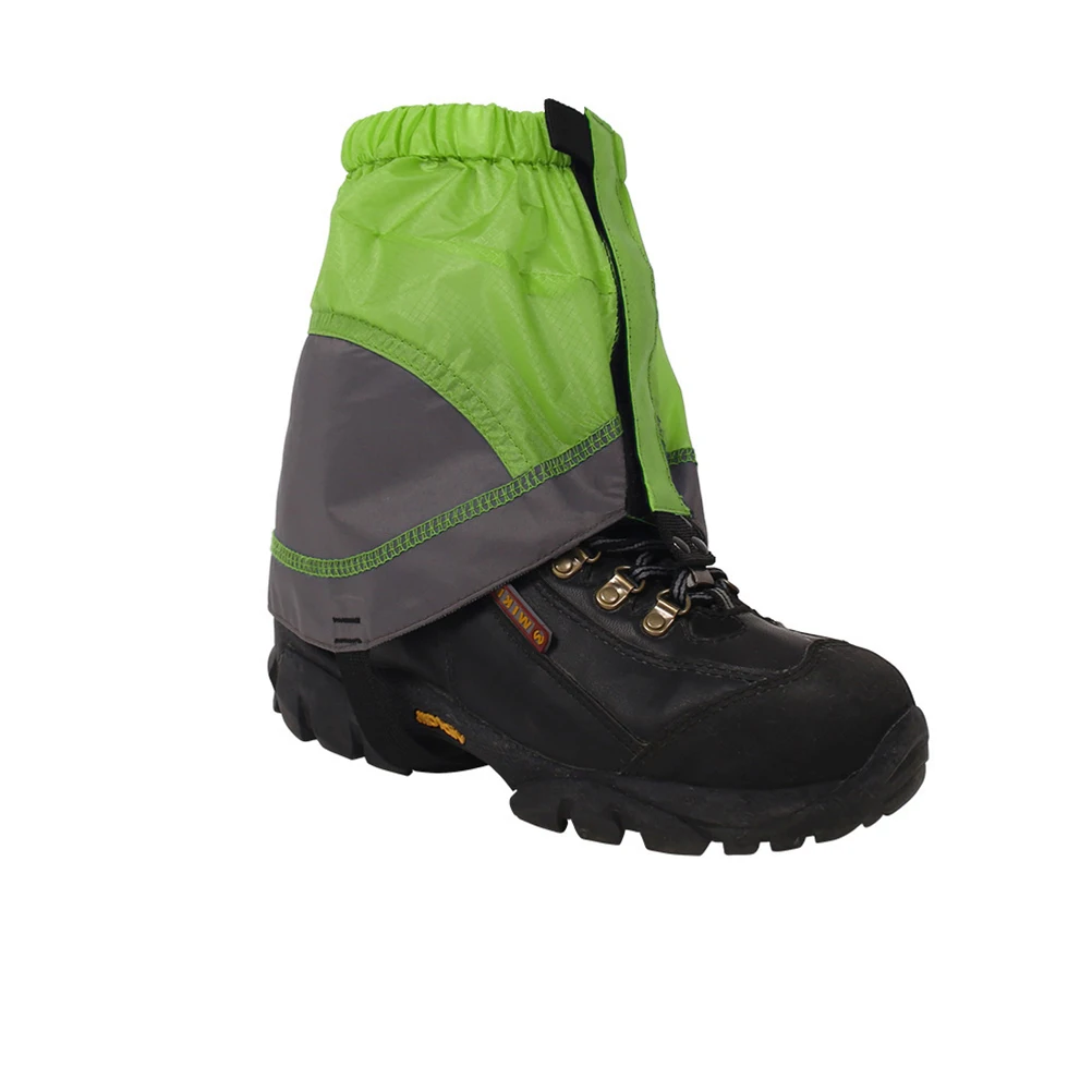 

1 Pair Gaiters Lightweight Waterproof Ankle Gaiters Shoes Cover for Hiking Walking Backpacking Hunting Climbing (Green and Grey)