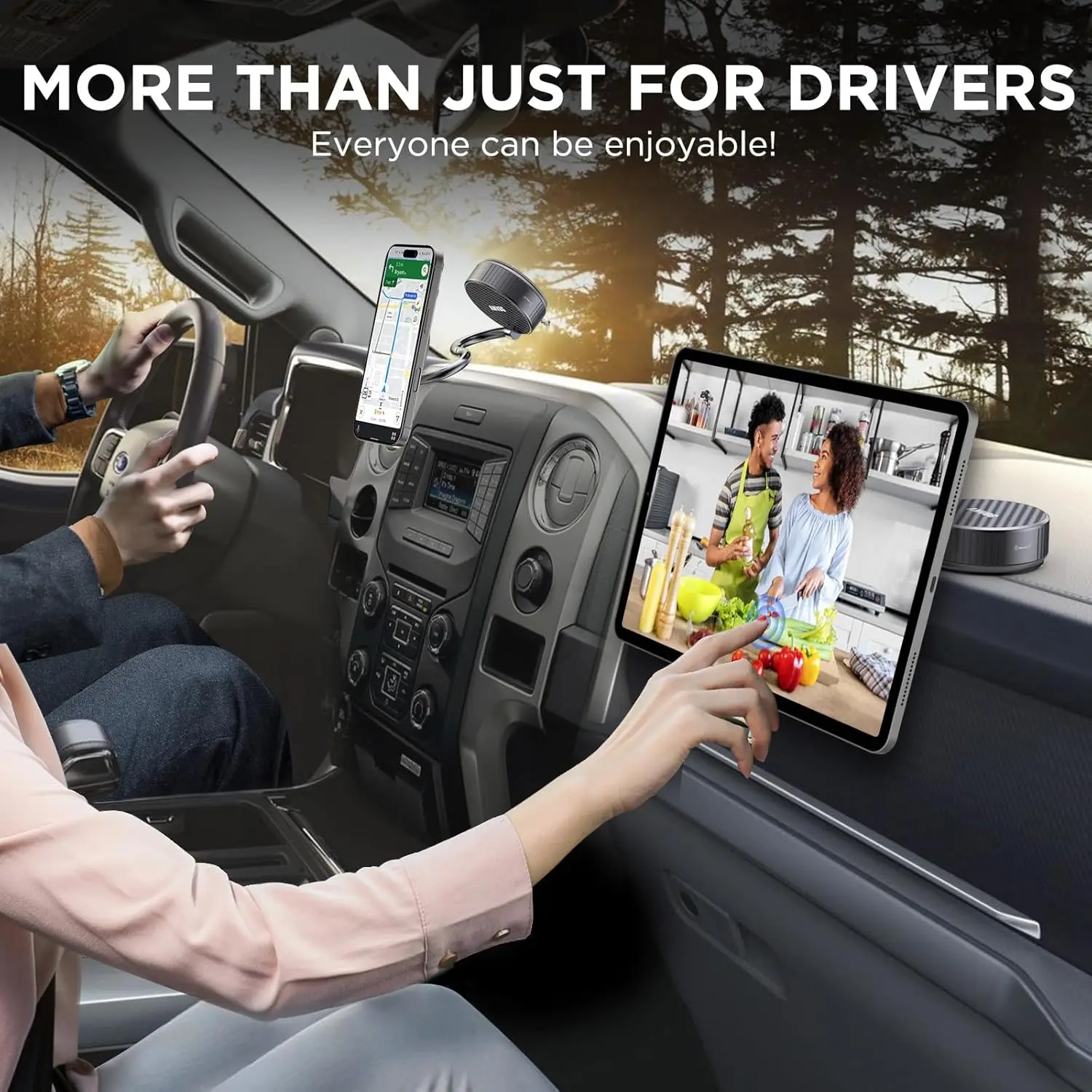 Автомобильное крепление Magsafe, магнитный держатель для телефона, 360° °   Регулируемая прочная присоска, складная для автомобиля