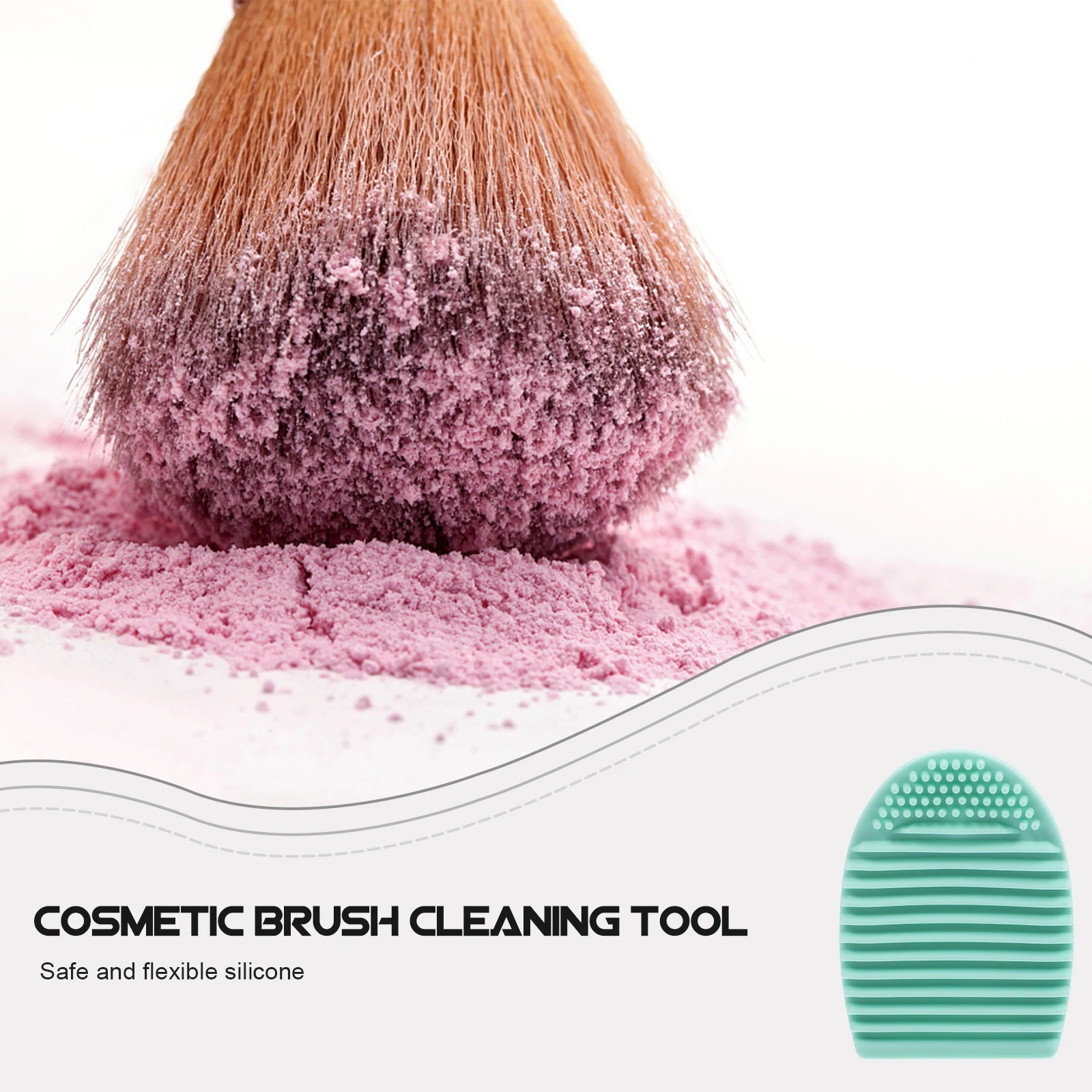

Silicone Scrub Makeup Brush Cleaner Handheld Heart Shaped Less Soap Durable Silicone Brush Egg Safe Environmental