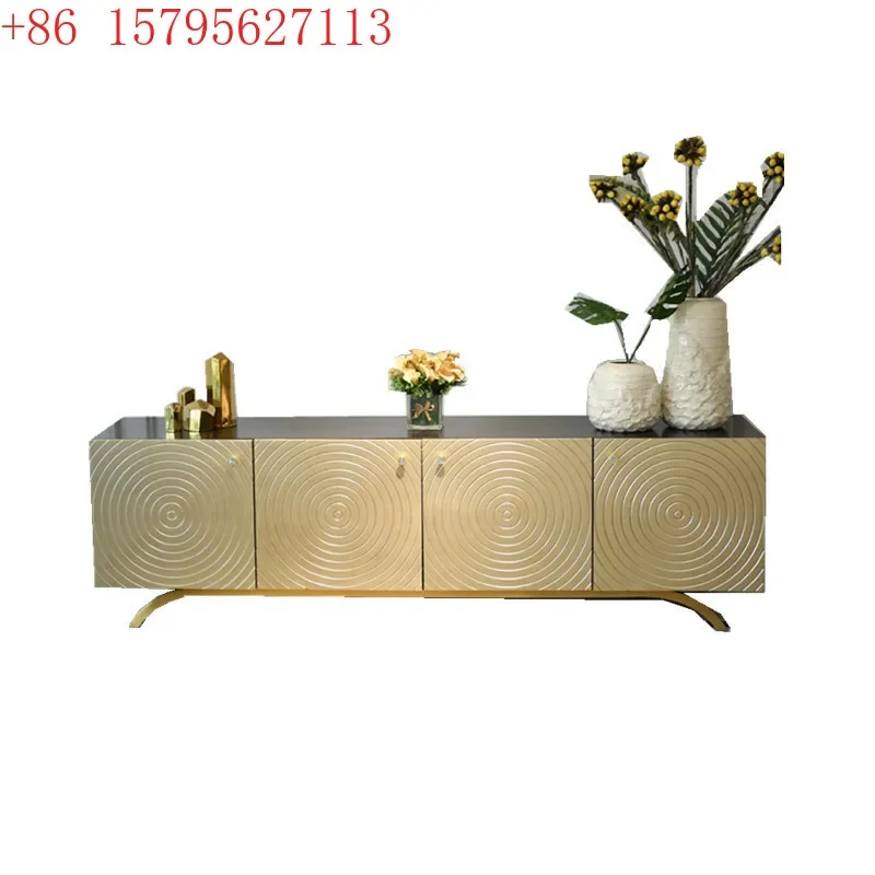 American light luxury solid wood TV cabinet, simple light luxury living room size apartment audio-visual cabinet