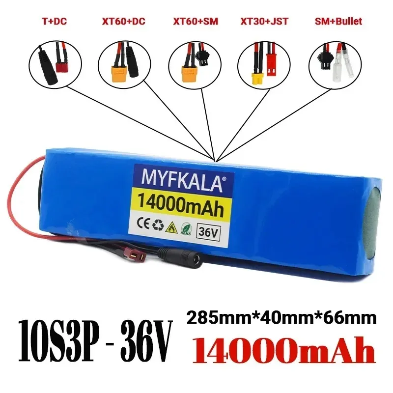 

Electric Scooter 36V 10S3P 14Ah 18650 Pack 500W 36v Lithium Electric Bike Battery Rechargeable Li-ion