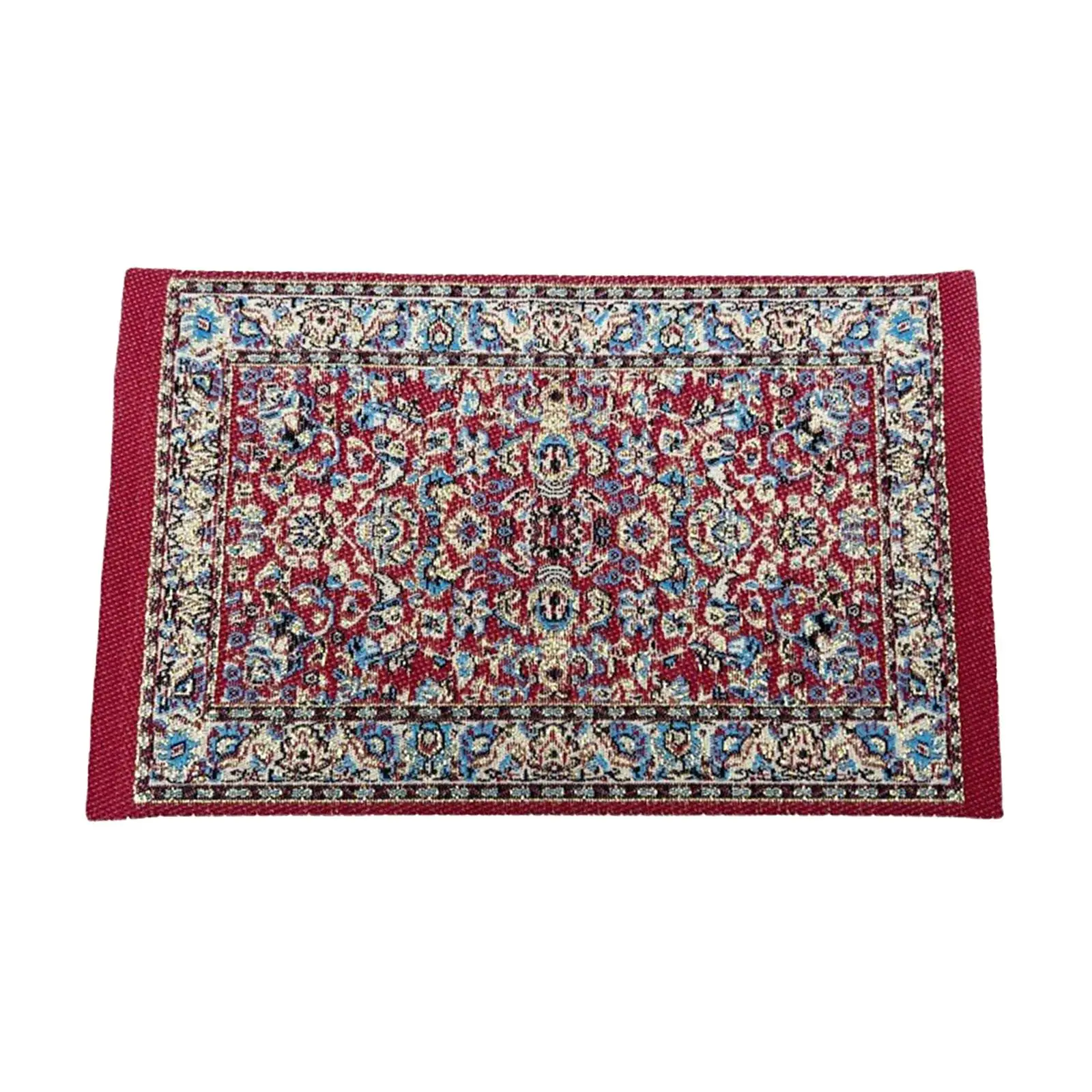 2x 1:12 スケール ドールハウス フロア シルク カバーリング 家具アクセサリー ミニチュア フロアエリア ラグ