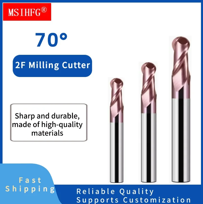 

HRC68 Ball Nose Milling Cutter Tungsten Carbide End Mill Tool Tool CNC Tools Fresa Metal Steel Frez Router Bit Milling Cutter