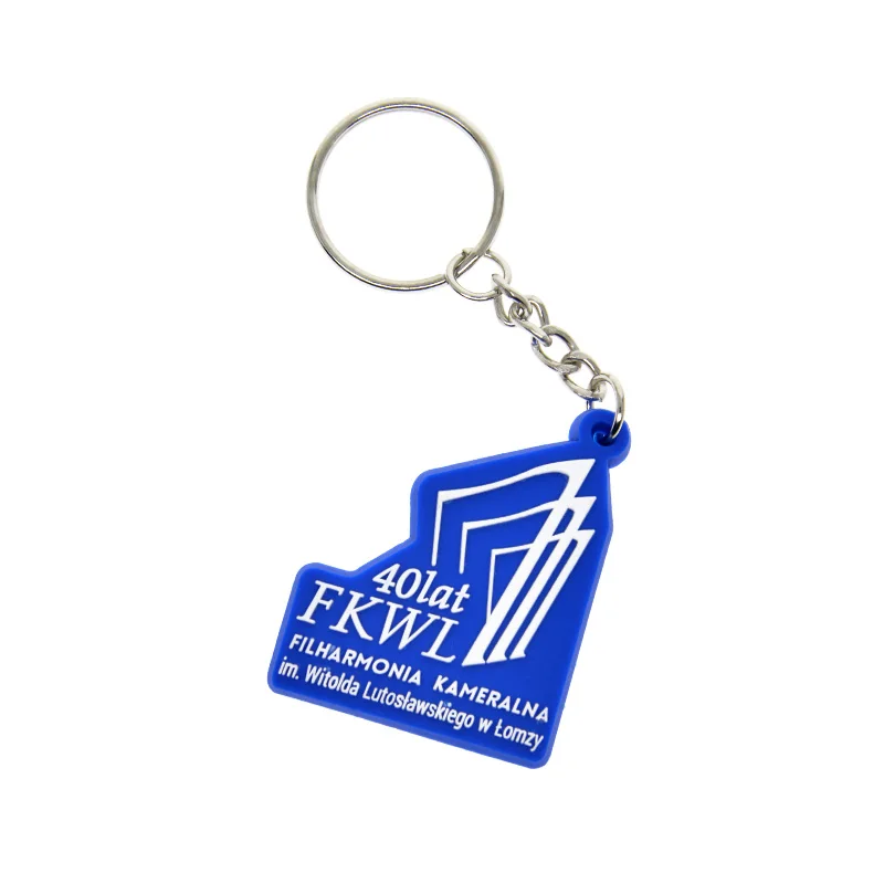 Custom Logo Soft PVC Keychain 3D Rubber Key Ring Promotional Gift for Corporate Events Fast Shipping