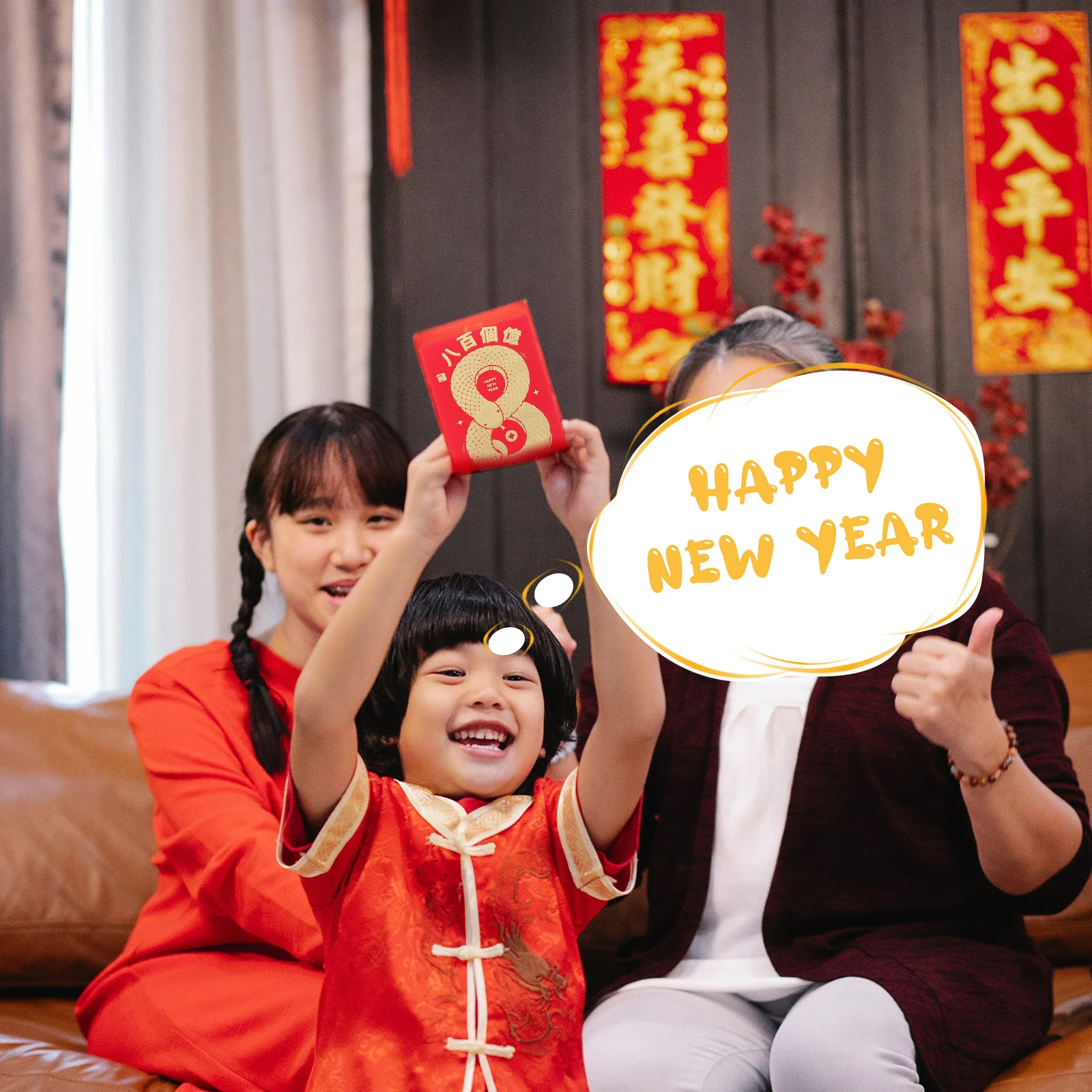 

48Pcs Chinese New Year Red Envelopes Year of The Snake Patterned Money Envelopes Cash Holder Wedding Red Packets Spring Festival