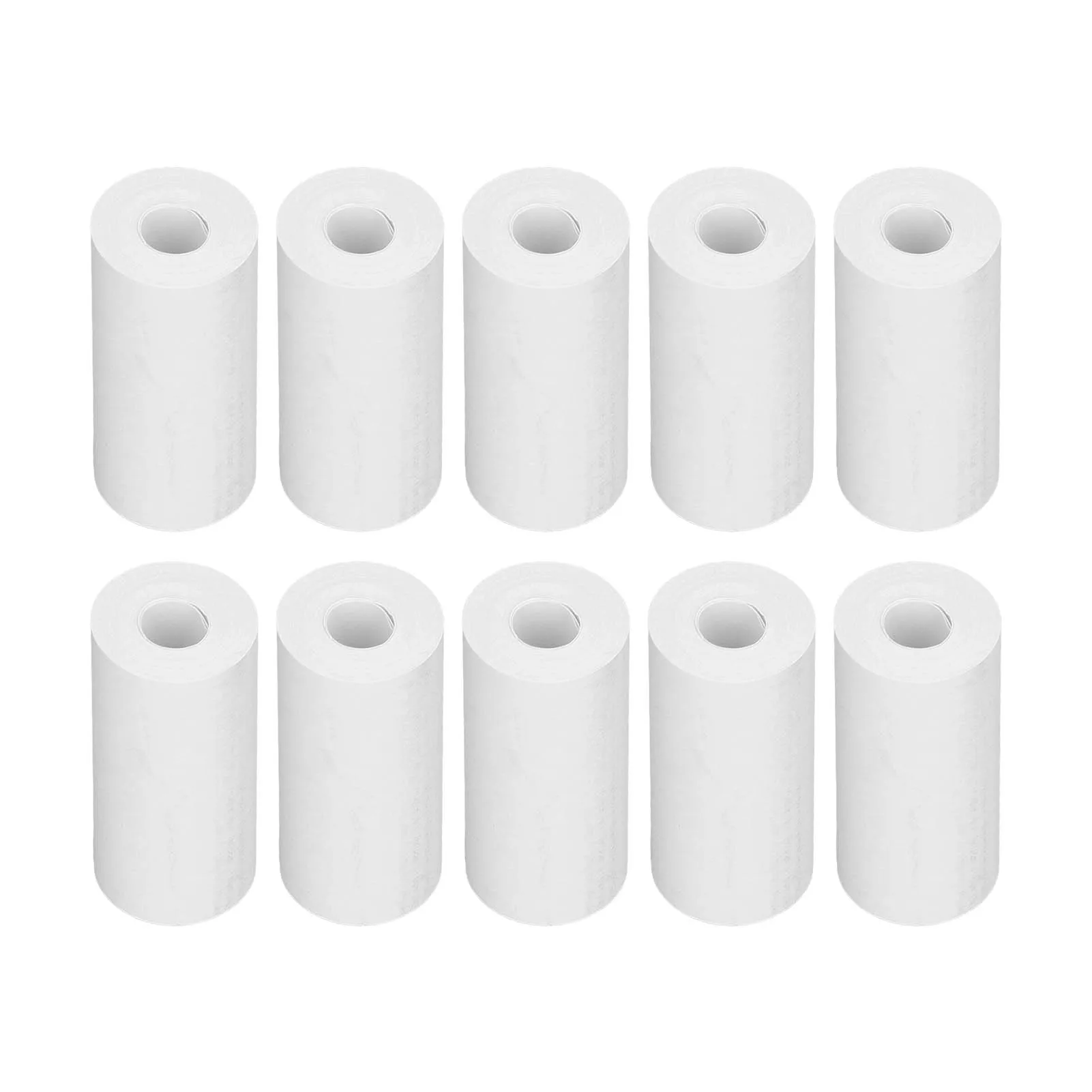 【تخفيضات سريعة】10 لفات من ورق الطباعة الحراري المحمول بدون قلب عالي الدقة مجموعة ورق الطباعة الحراري لفة ورق الإيصالات الحرارية