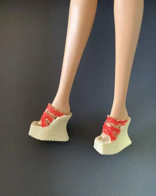 New styles Doll shoes high heel boots flat shoes toy blue yellow red purple for your BB 1/6 dolls A199a