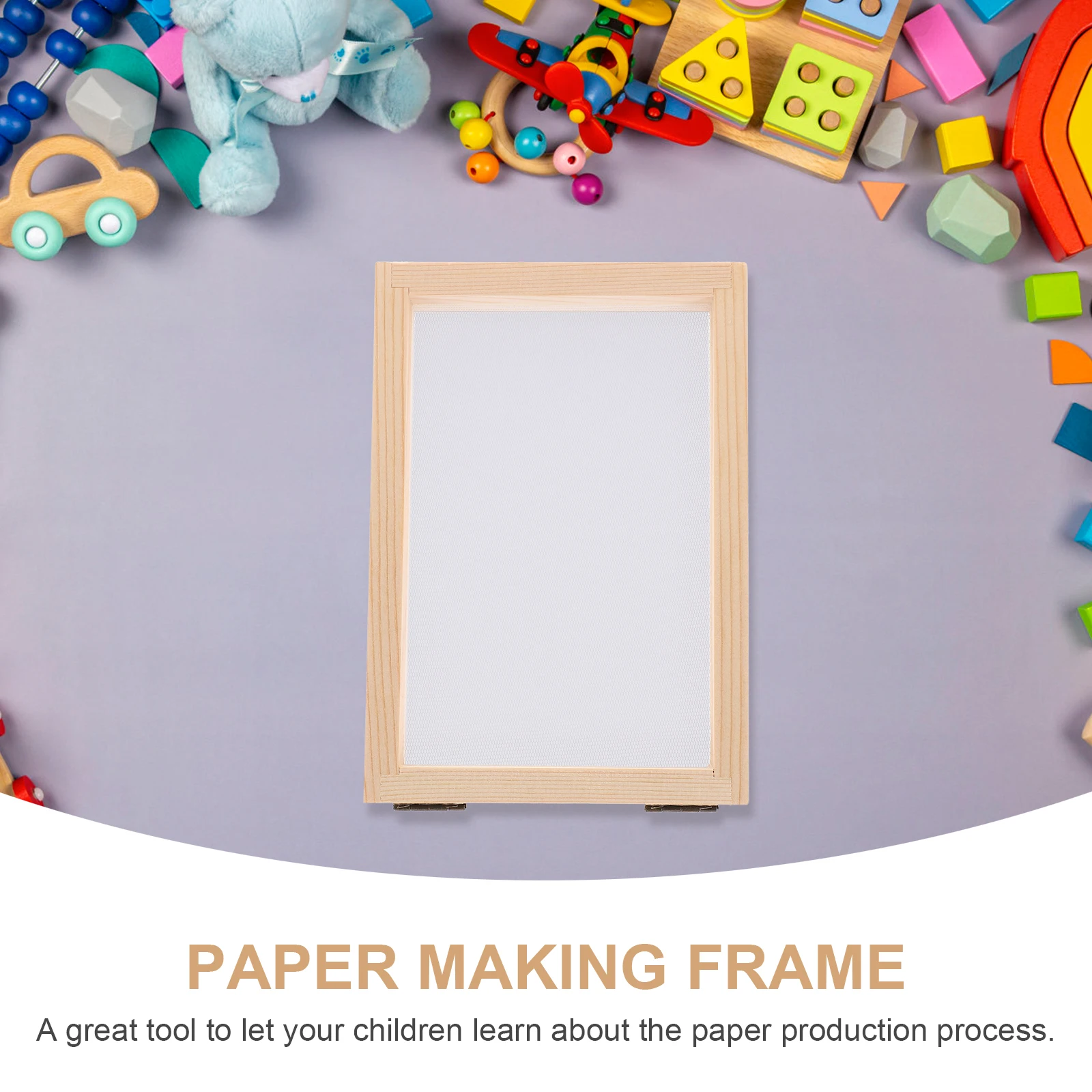 

Craft Wooden Frame DIY Paper Making Screen Tool for Family Fun and Creativity Paper Making Screen Handicraft Wooden Frame