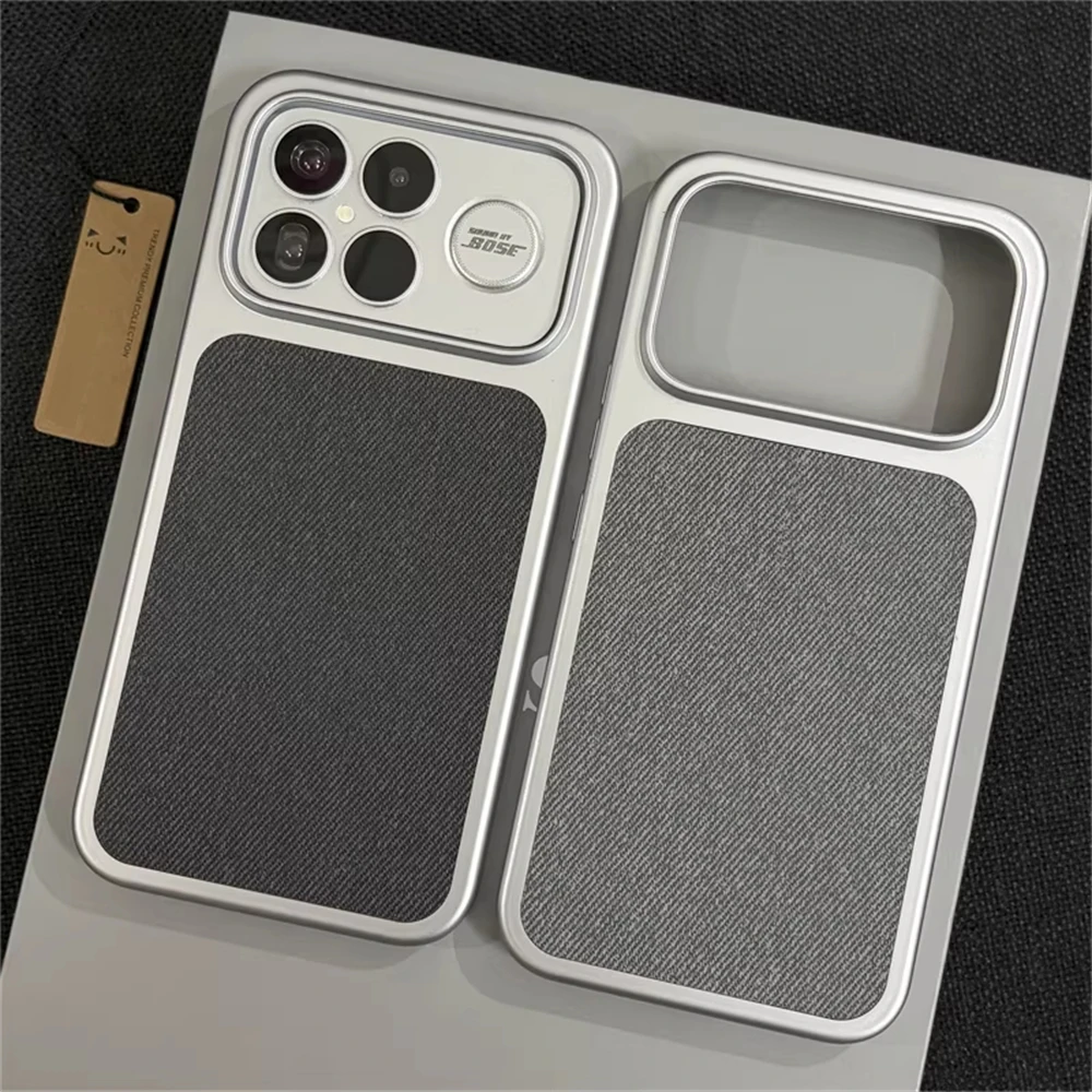 Modische Schutzhülle aus Leinenfaser mit magnetischer Hartschale für Xiaomi Mi 17 Pro Max POCO F9 F8 Ultra, kabelloses Laden, schlanke Hartschale – Detail 1