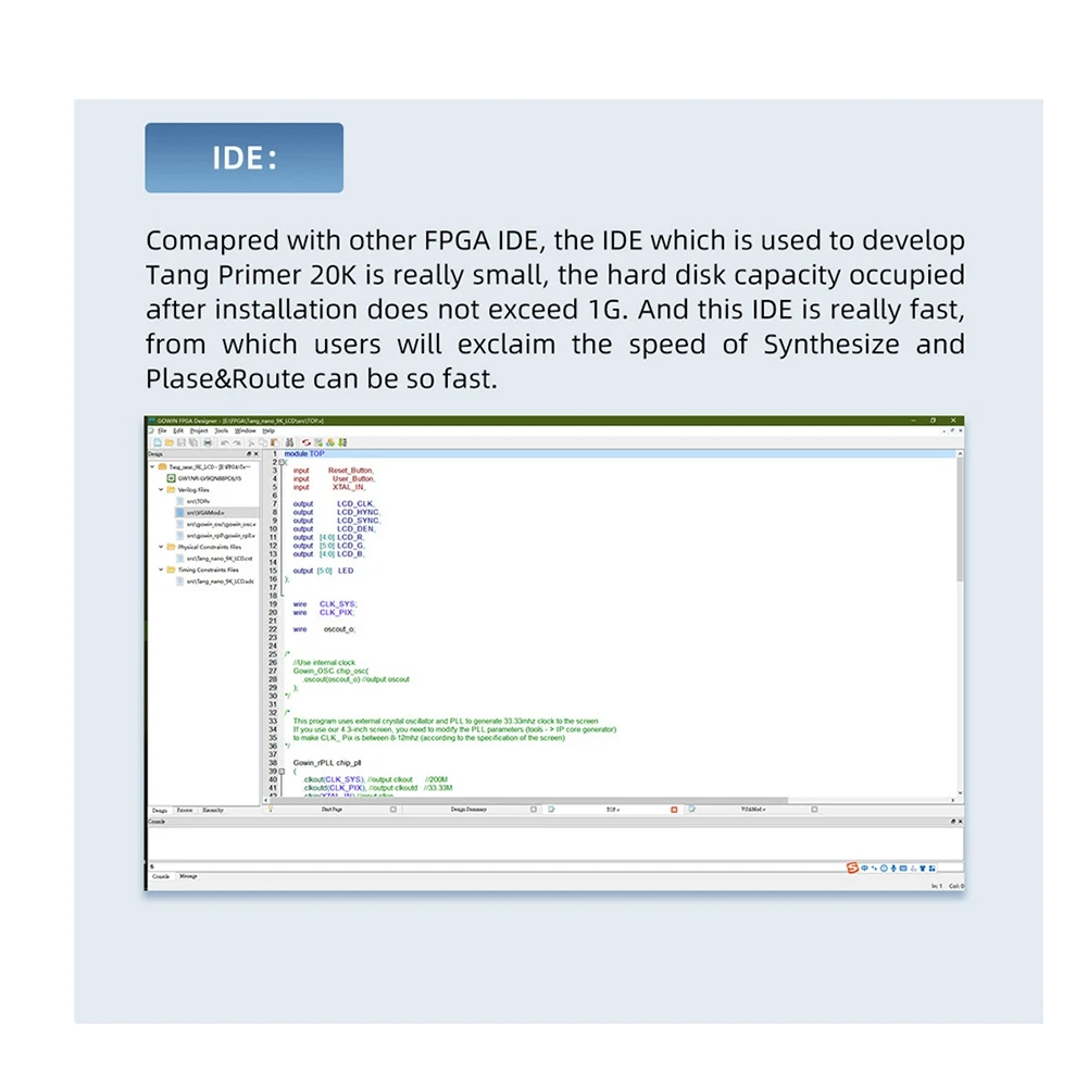 Sipeed Tang Primer 20K Core Board, 128M DDR3, GOWIN, GWpipeline, FPGA, GoAI Core Board, Système minimum