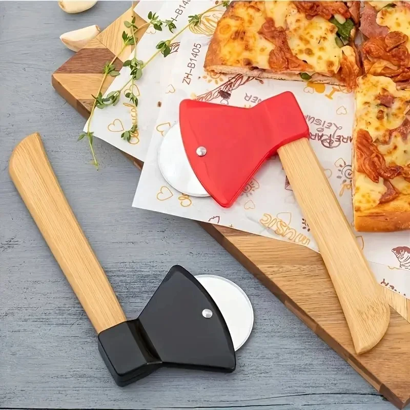 Stainless Steel Pizza Cutter Axe Shaped Stainless Steel Pizza Cutter Pizza Slicing Roller for Cutting Pizza Dough
