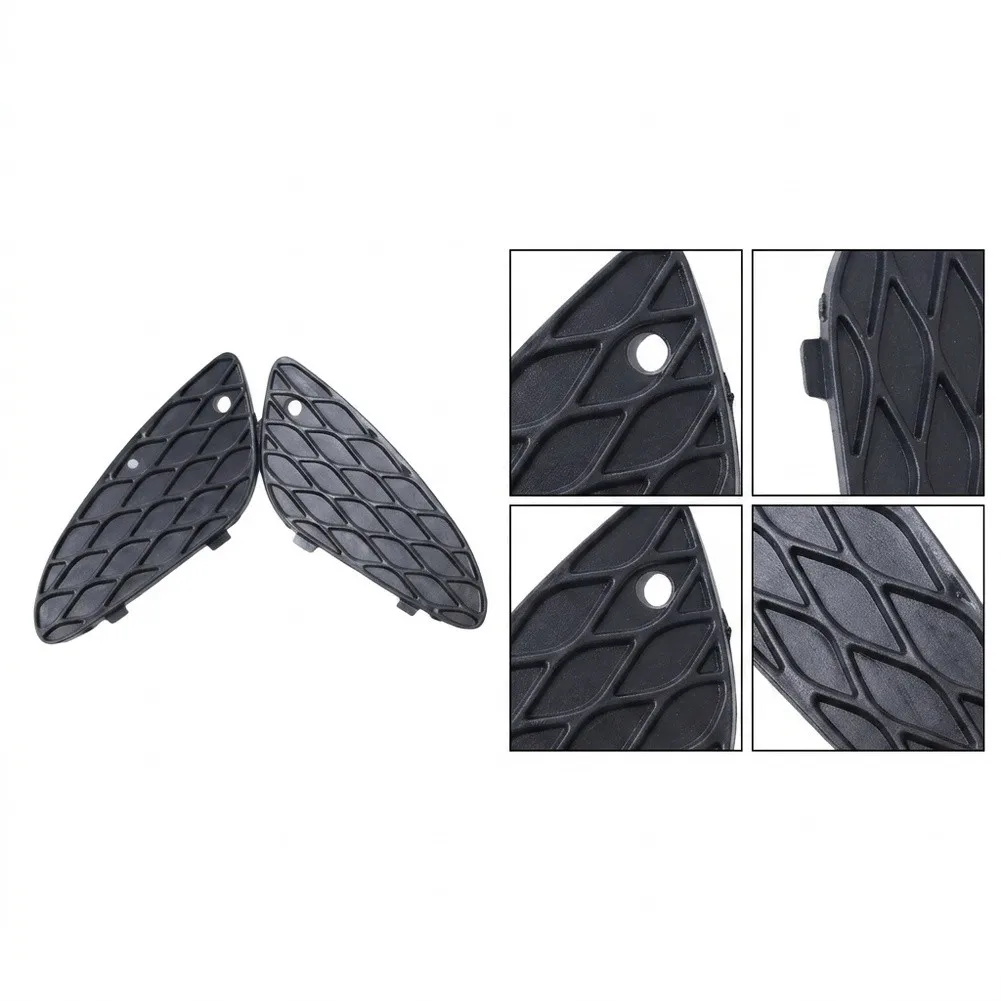 Front Bumper Fog Light Grille Vent Cover For Benz For E-Class For W211 2003-2006 Replacement Parts Black Plastic