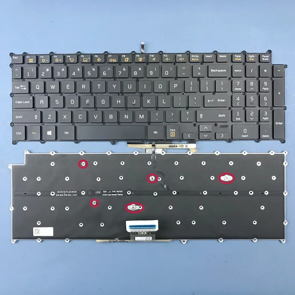 

US Backlit Keyboard For LG Gram LG 17Z90N-V 17Z90N-R 17Z90N-N 17U70P 17U70P-P 17UD70P Series US Layout