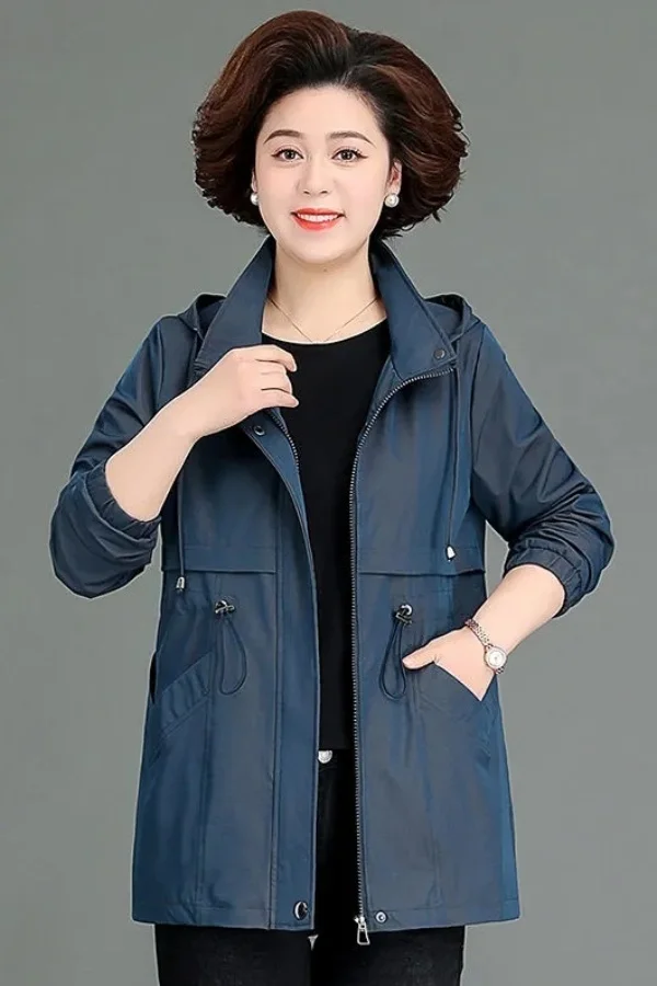 

Women'S Short Trench Coat Colored Sports Climbing Tailoring Accurate Tie Lazy Stitching Straight Cut Plaid Clean Coffee Slit