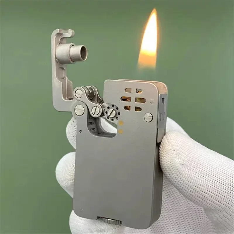 

2024 Original Stainless Steel Mechanical Kerosene Automatic Personalized Ejection Gasoline Oil Cigarette Lighter