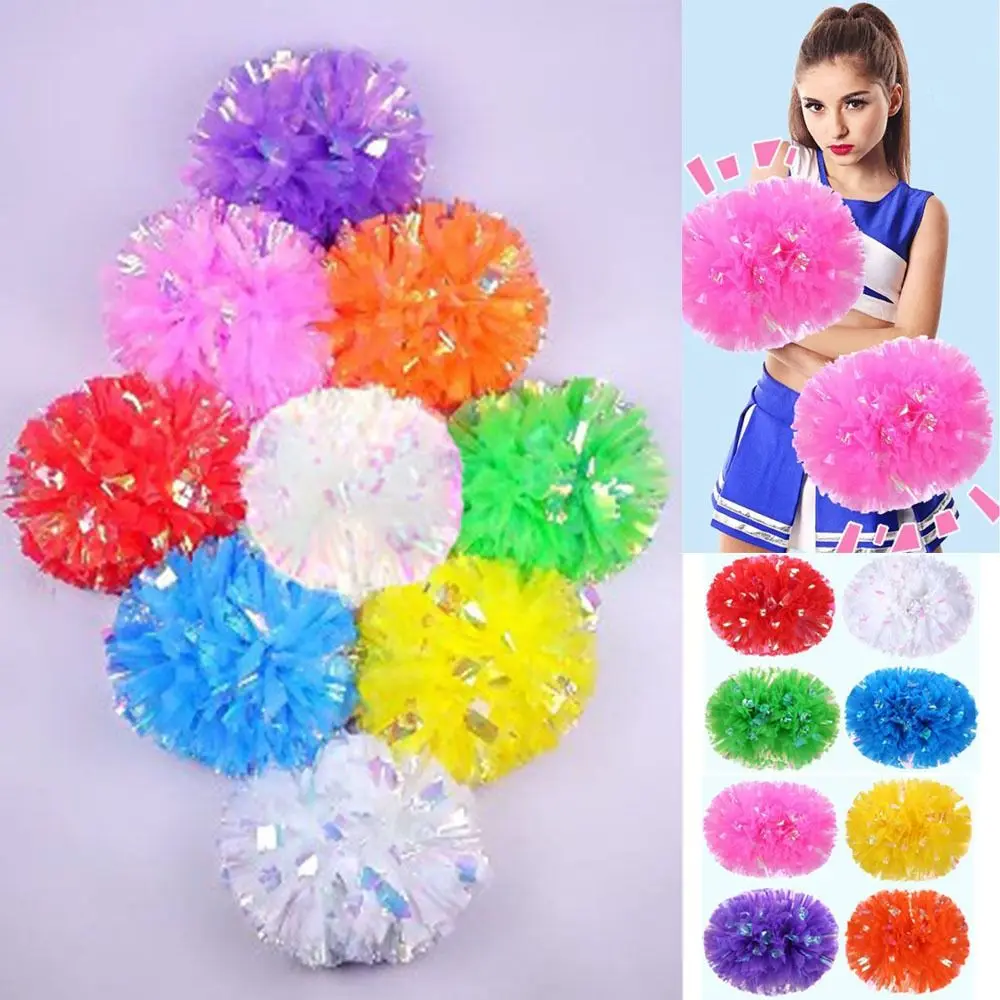 

25cm Game Pompoms High Quality 9 Colors Cheerleading Cheering Apply to Dance Sports Cheerleading