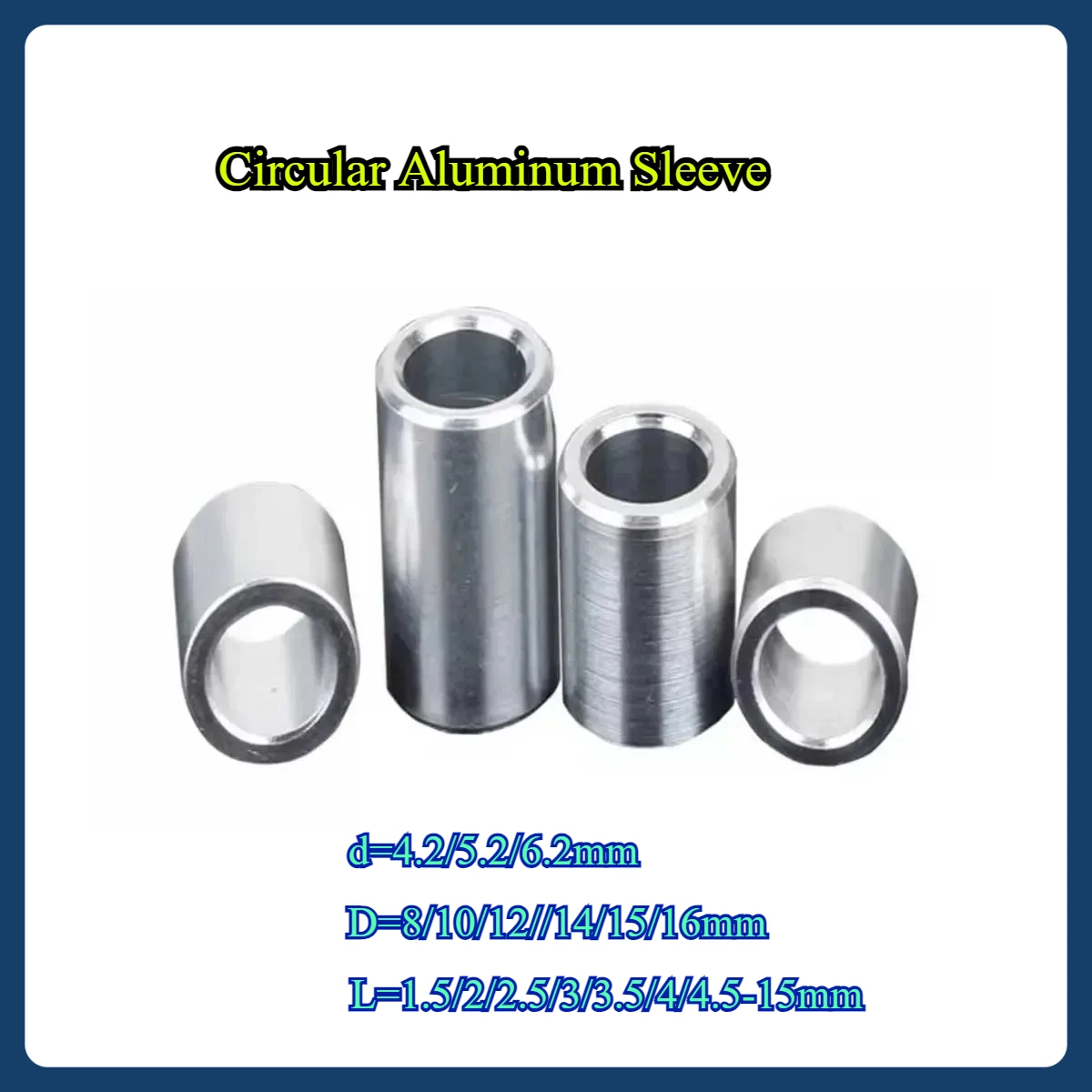 

M4.2M5.2M6.2 Circular Aluminum Sleeve/Aluminum Alloy Shaft Sleeve Flat Gasket/Sleeve Ring Straight Column