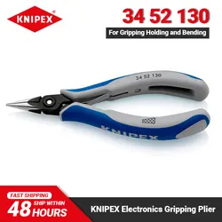 KNIPEX 34 52 130 130mm Electronics Gripping Pliers for Assembly Work Precision Tools with Holding and Bending Function