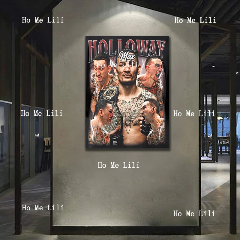 Max Holloway Vintage Homage Poster Painting Canvas Wall Art Living Room Bedroom Decoration