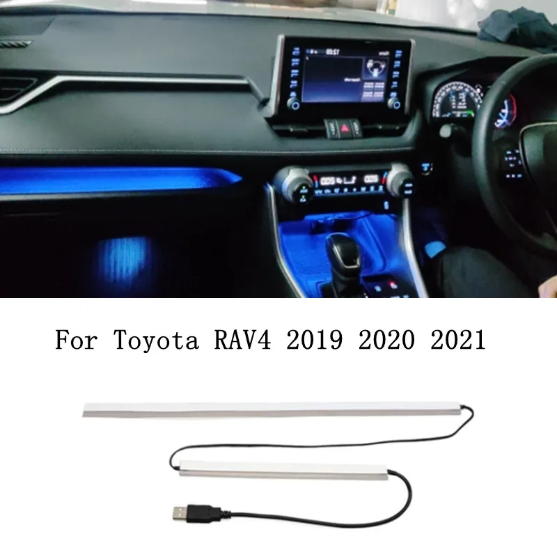 

For Toyota RAV4 2019 2020 2021 Instrument Dashboard Panel Trim Atmosphere Light For Toyota RAV4 Prime Car Side Driver Lamp Strip