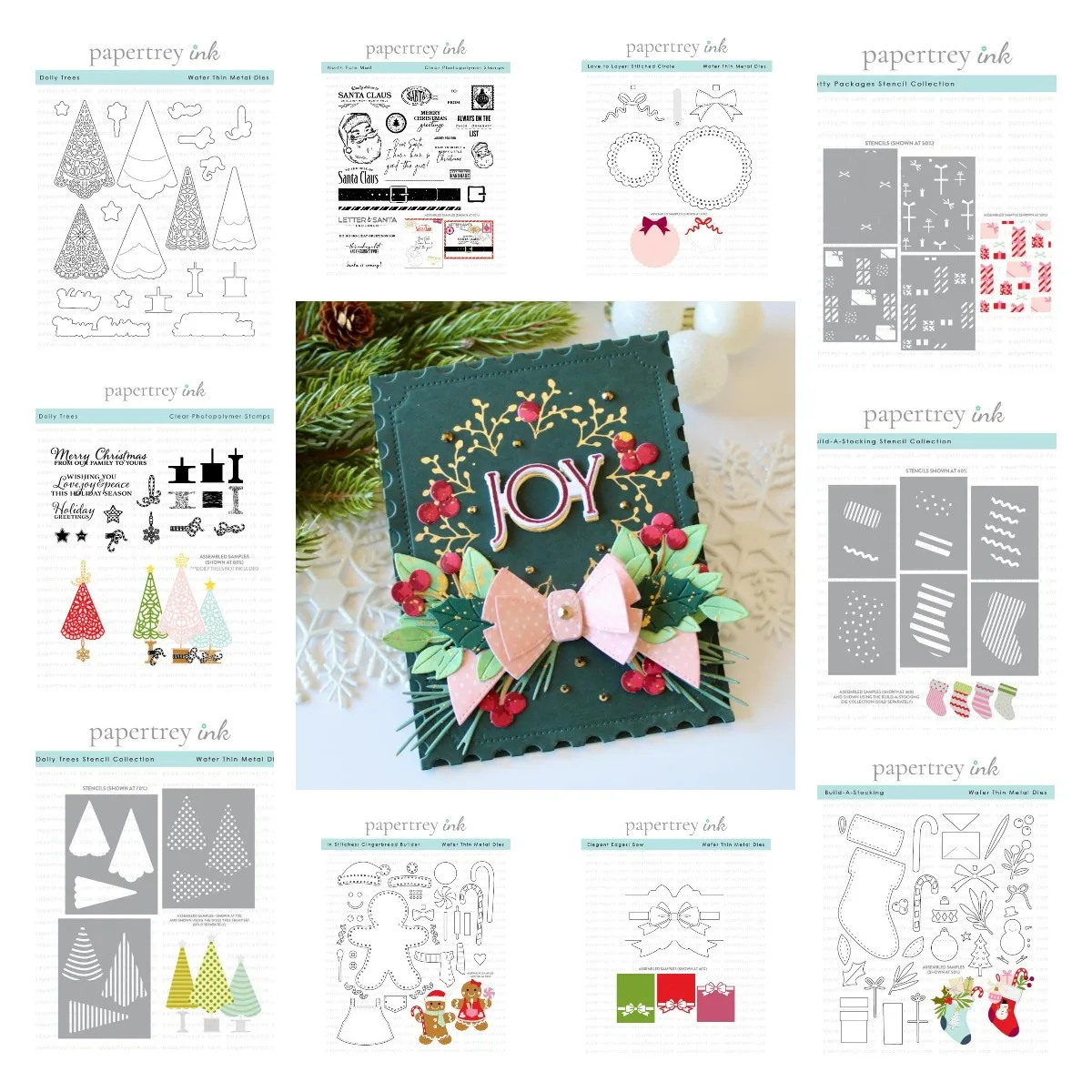 

New 2024 Dies Stamps Stencil Set Christmas Trees North Pole Mail Stocking Collection Metal Cut Dies DIY Scrapbooking Card Making