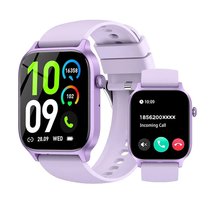 

Смарт-часы 2025 для мужчин и женщин, спортивный фитнес-трекер, 1,85 дюйма, Bluetooth-умные часы с вызовом, водонепроницаемые часы для Xiaomi Huawei Iphone 16