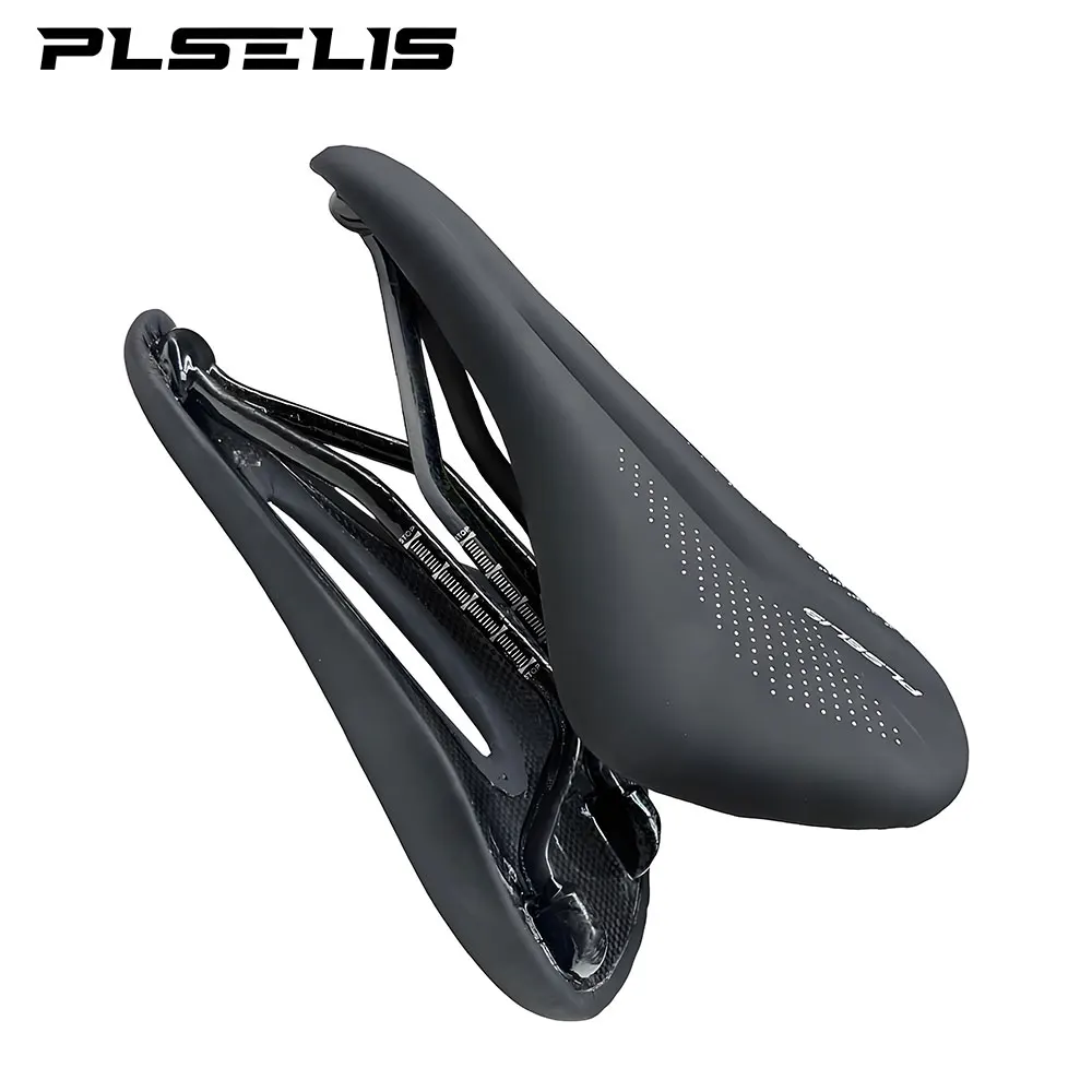 Сиденье для шоссейного велосипеда plselis из углеродного волокна, легкое полое дышащее седло, снаряжение для верховой езды, только вес 140 г