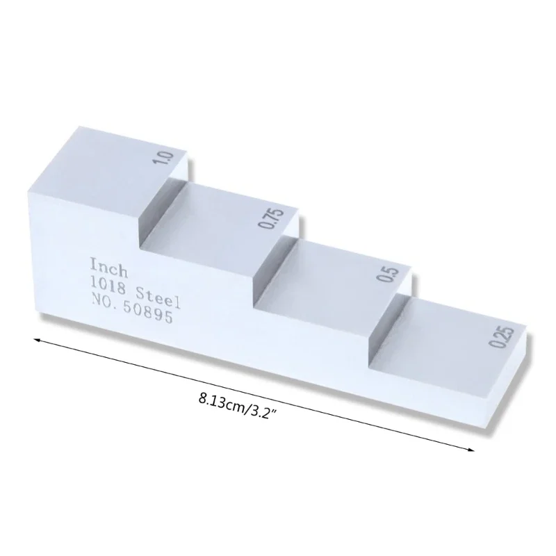 

4 Steps Ultrasonic Thickness Gauge Calibration Block 0.25'' 0.5'' 0.75'' 1'' for Thickness and Linearity in NDT Testing steel