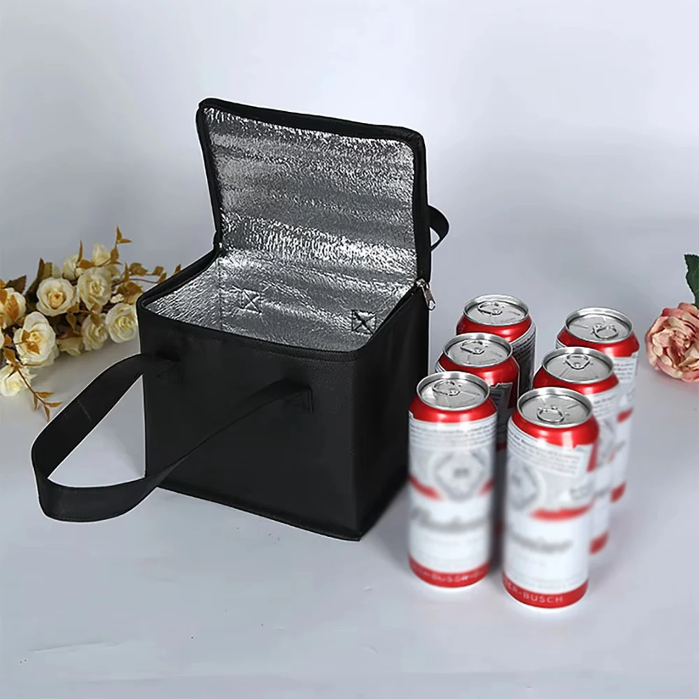 Folding Picnic Cooler Bag Thermal Bag Drink Carrier Insulated Bags Beer Delivery Bag Insulation Camping Picnic Ice Pack image 4