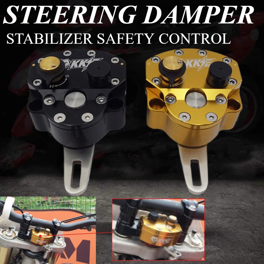 Lenkungsdämpfer-Stabilisator, Motorradzubehör, universelle umgekehrte Sicherheitskontrolle, verstellbar für Yamaha, Honda, Kawasaki, KTM, HUS