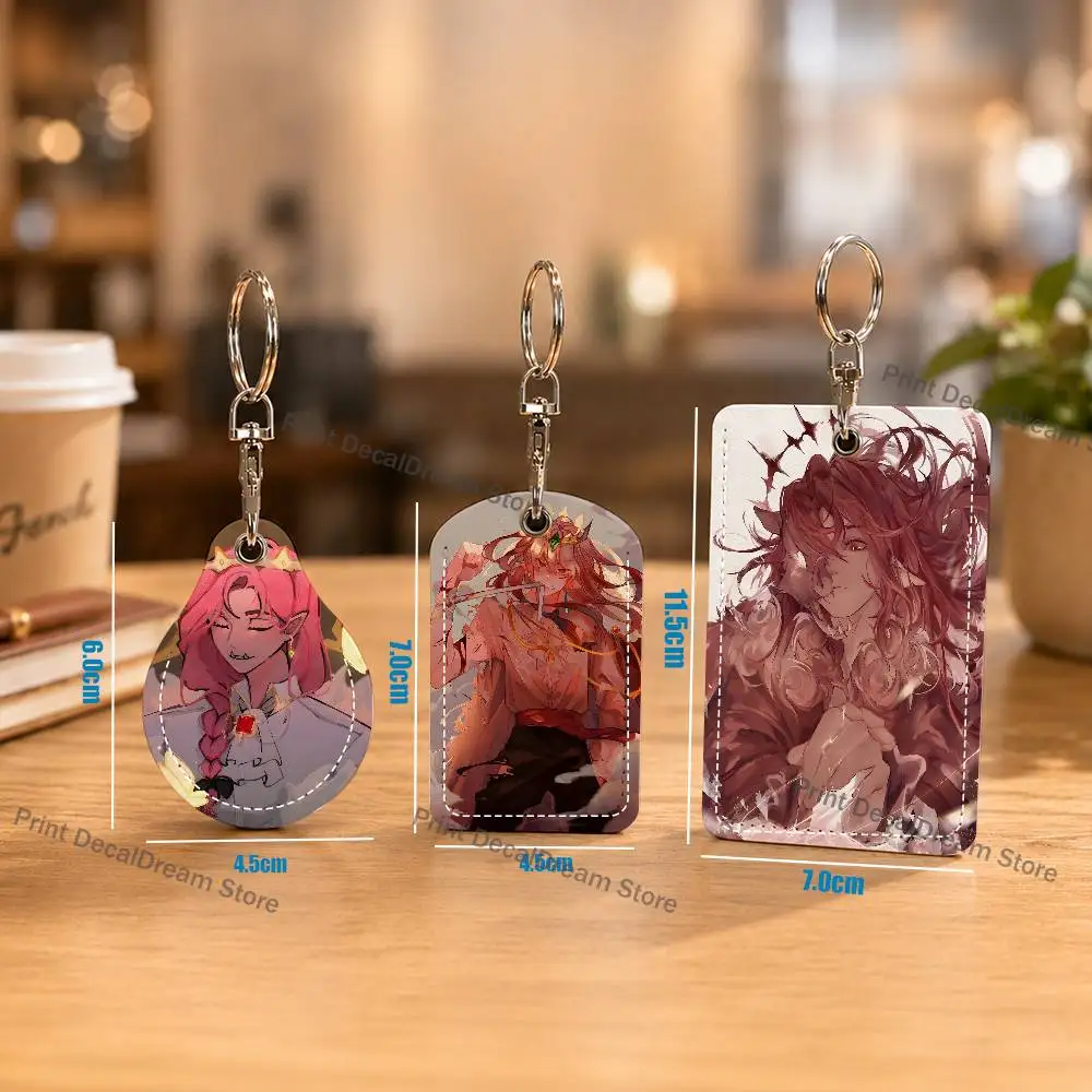 

T-Technoblade T-Techno Fanart Cartoon Card Keychain Anime Fashion Pendant Bag ID Door Card Case Bus Card Cute Adult