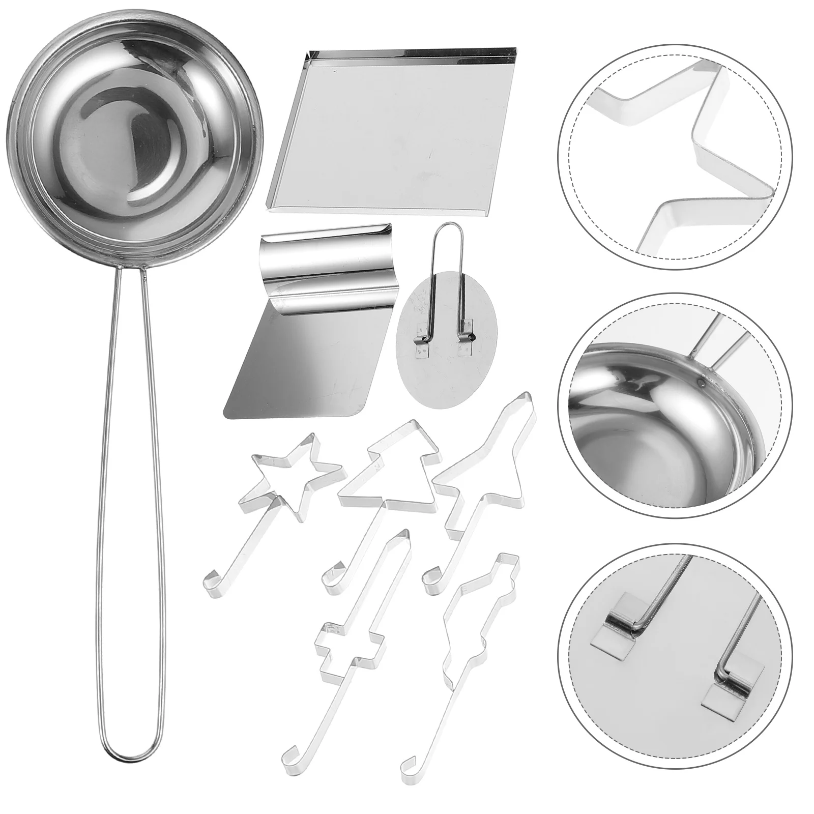 

9 Pieces Molds Baking Tools Stainless Steel Diy Tools Sugar Maker DIY Kits Umbrella Cutters Fondant Supplies