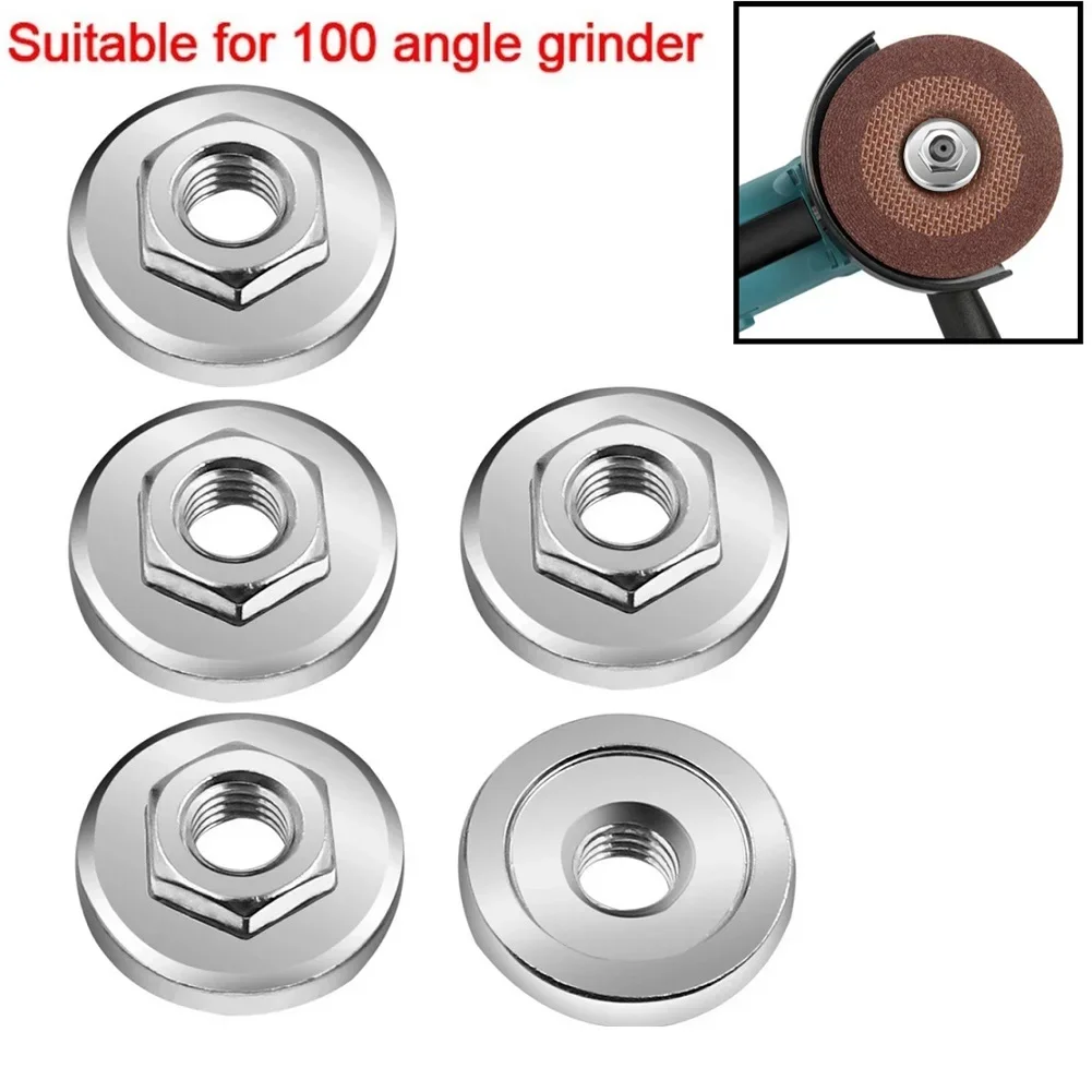 3/2/1pcs Angle Grinder Nut M10 Nut Hexagon Platen Angle Grinder Accessories Pressure Plate Flange Nuts 100 125 Type