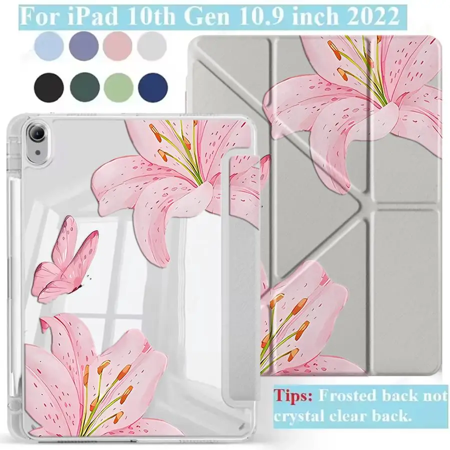 

Trumpet Flower Tablet Case For iPad Pro 11th 10th 9th 8th 7th 12.9inch Air 4 5 M3 M2 M4 11inch Pro 2025 Mini 6 7 Holder Cover