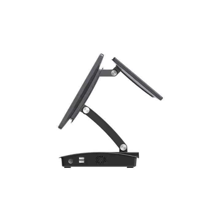 Terminal Pos Layar Sentuh Kapasitif 15,6 Inci Windows Pos Sistem Pos Layar Tunggal dengan Tampilan Pelanggan 10,1 Inci