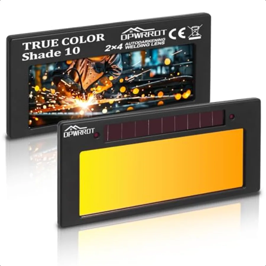 

2x4 1 4, автоматически затемняющая сварочная линза, абажур 10, солнечная энергия, настоящий цвет, синяя сварочная линза, золотая сварочная линза, замена для Standa