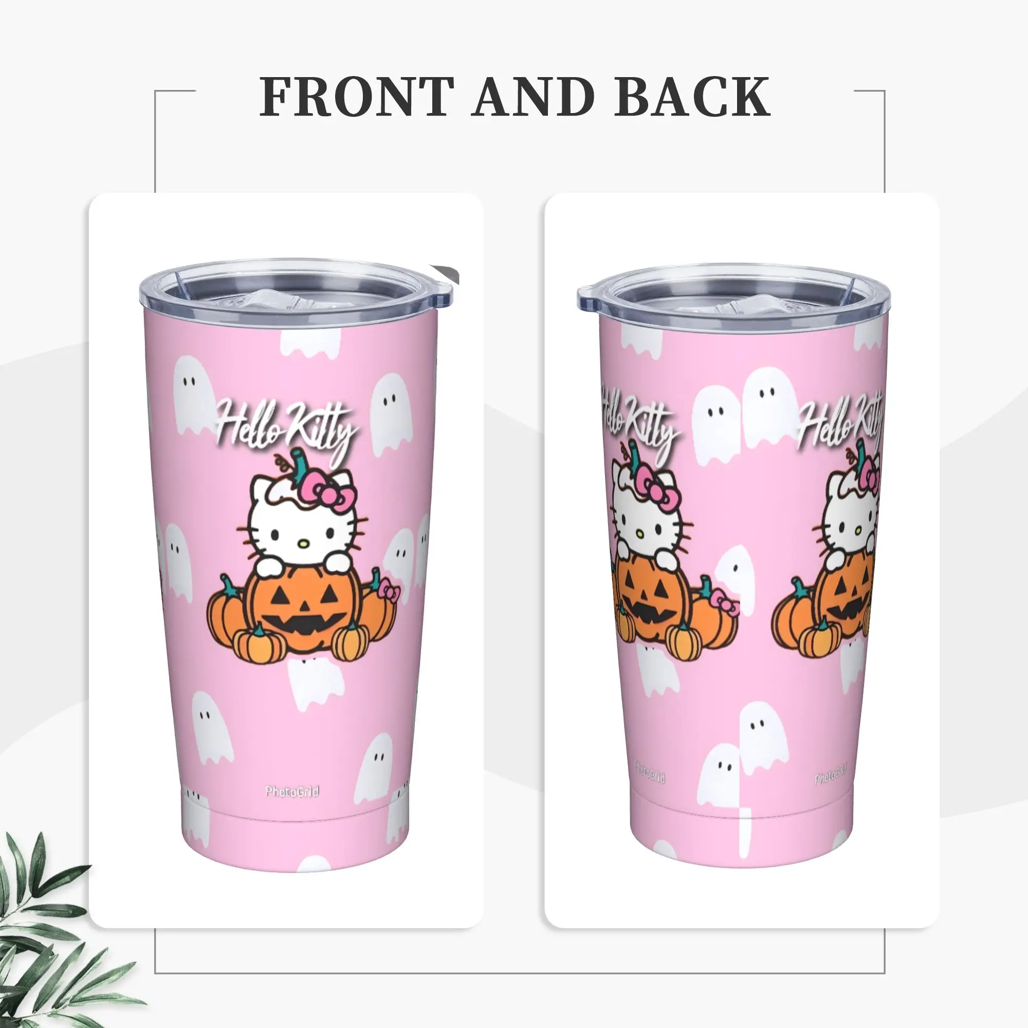 

Стакан из нержавеющей стали hellokitty на Хэллоуин, термочашки, сохраняющие тепло, кружки для горячих напитков, пляжная графическая бутылка для воды