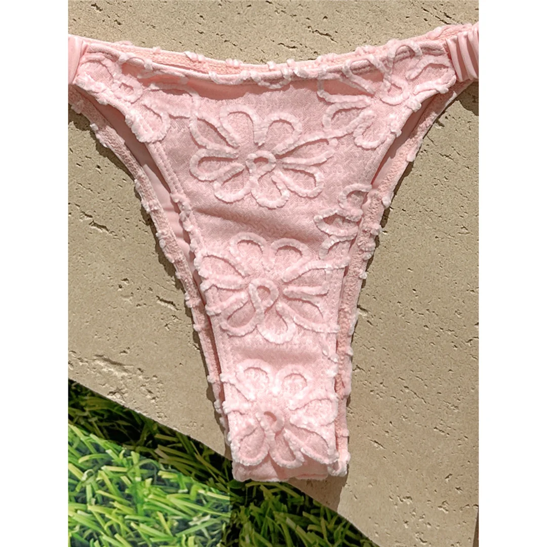2026 Blumenmuster Neckholder-Bikini Damen-Badeanzug Zweiteiliger Bikini-Set Brasilianischer Badeanzug Badebekleidung V8270 – Detail 15
