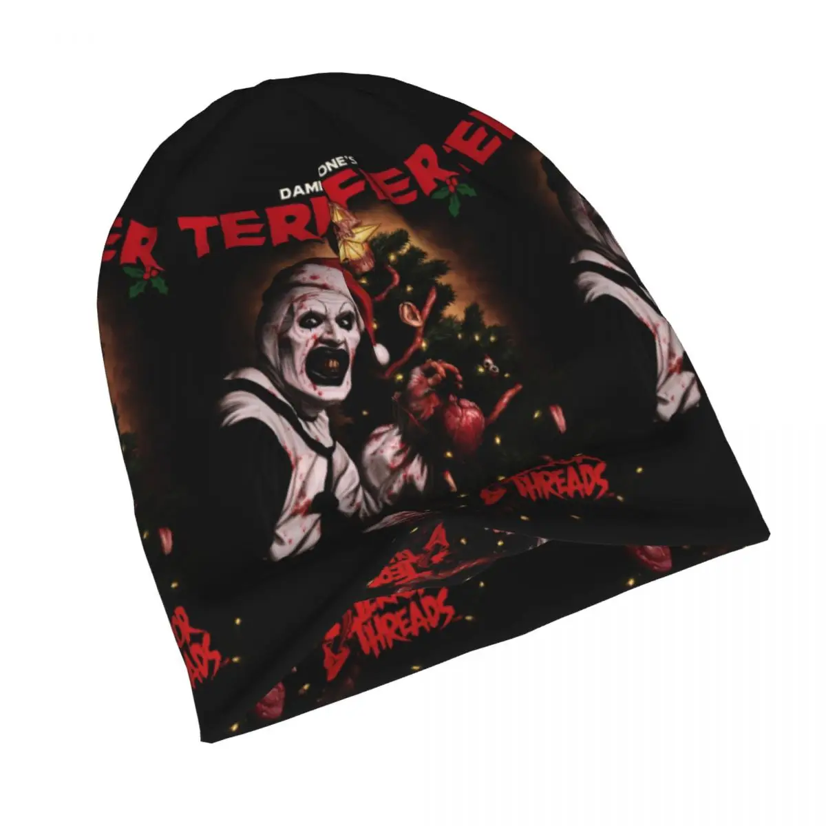 Terrifier Horror Movie Halloween Skullies Beanies Hat Art The Clown Hip Hop Outdoor Caps Warm Multifunction Bonnet Knitting Hats