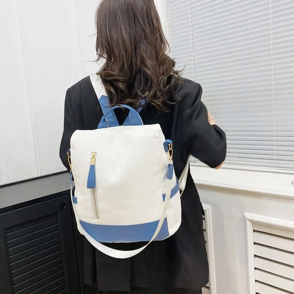 Zaino da donna alla moda di grande capacità Elegante borsa a tracolla casual antifurto Tessuto in nylon Zaino da viaggio femminile impermeabile
