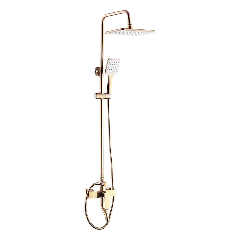 Modern Set Bathroom Rain hot and cold water mixer valve brass shower faucet