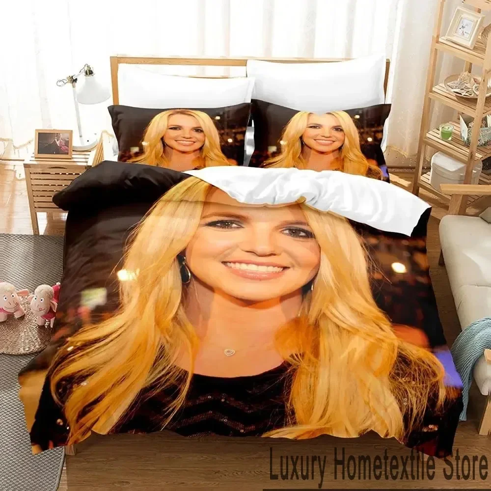 3D Print Britney Spears Bedding Set Boys Girls Twin Queen King Size Duvet Cover Pillowcase Bed boys Adult Home Textileextile